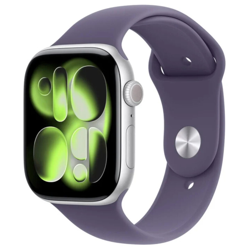 Смарт-годинник Apple Watch Series 11 GPS + Cellular 46mm Silver Aluminium Case with Purple Fog Sport Band - S/M (MFCP4RK/A)