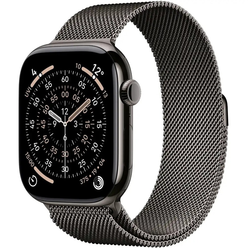 Смарт-годинник Apple Watch Series 11 GPS + Cellular 46mm Slate Titanium Case with Slate Milanese Loop - M/L (MFD44RK/A)