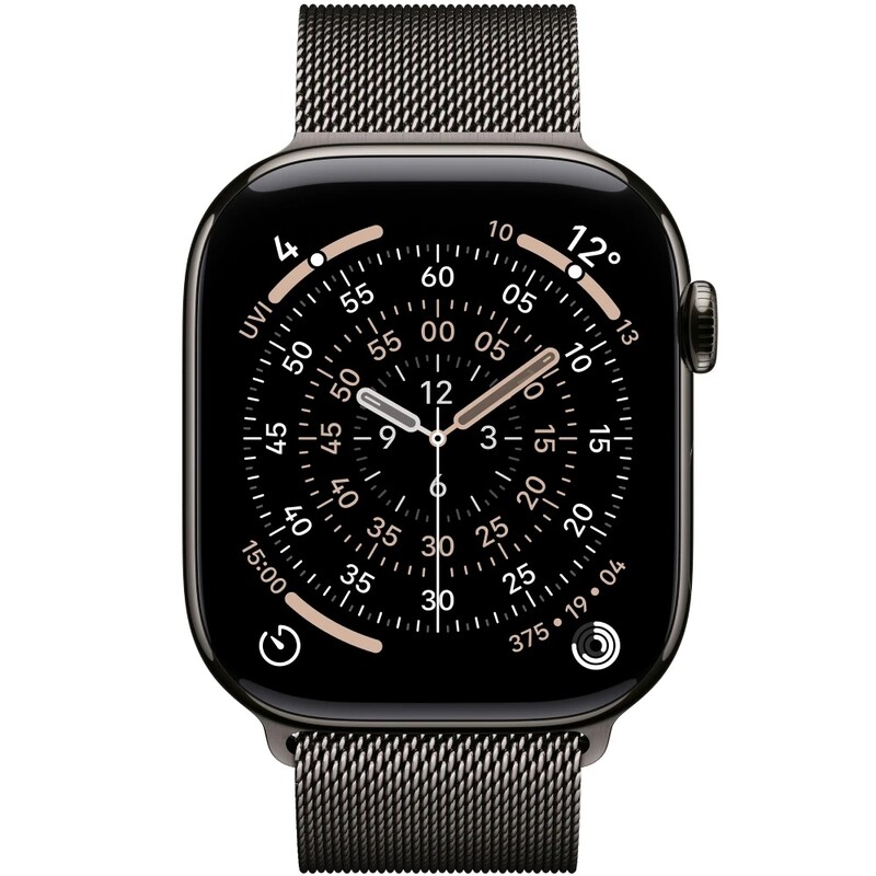 Смарт-годинник Apple Watch Series 11 GPS + Cellular 46mm Slate Titanium Case with Slate Milanese Loop - M/L (MFD44RK/A)