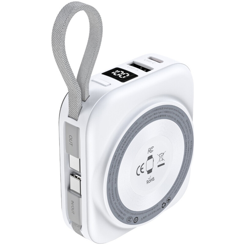 Универсальная мобильная батарея Choetech B697C Magnetic 10000mAh 22.5W White (B697C-WHSL)