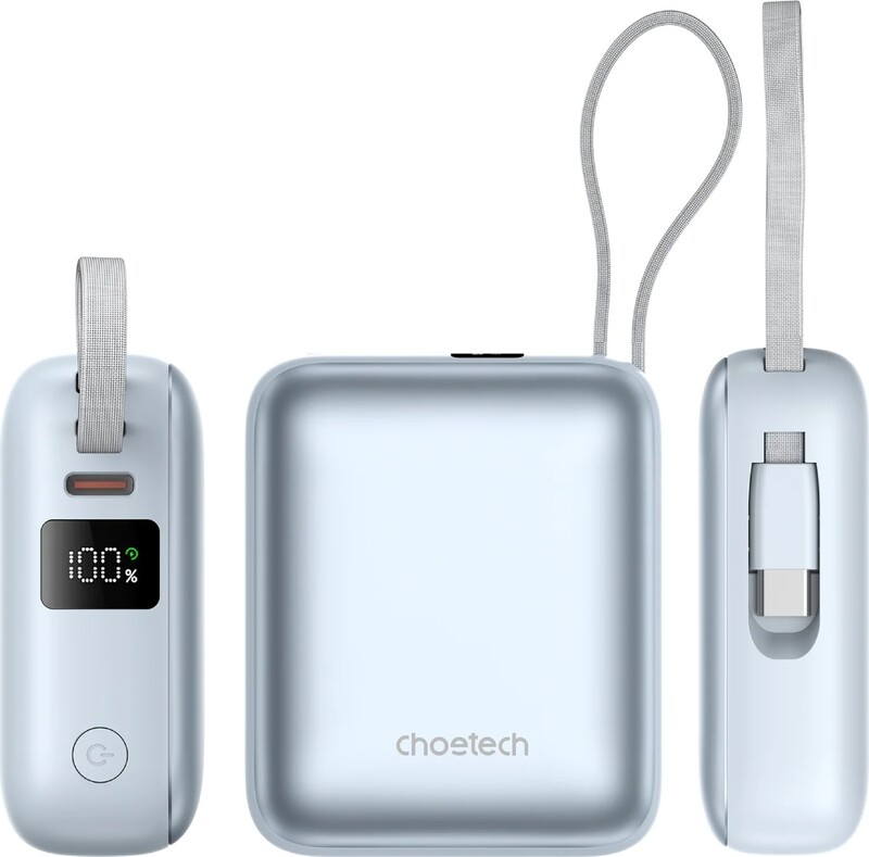 Универсальная мобильная батарея Choetech B832 10000mAh 35W Light Blue (B832-LBE)