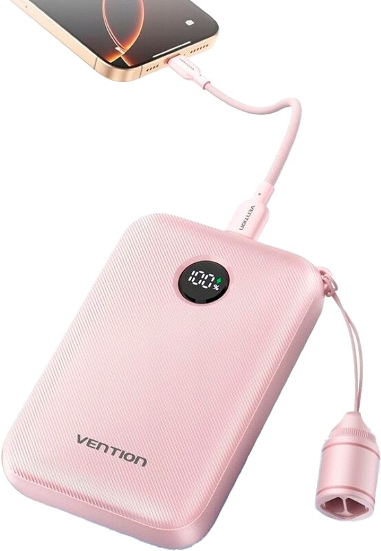 Универсальная мобильная батарея Vention 10000mAh 22.5W Pink (FKAP0-C)