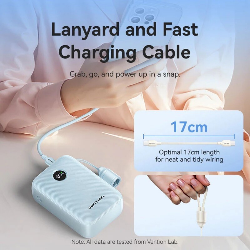 Универсальная мобильная батарея Vention 20000mAh 22.5W Blue (FKBL0-C)