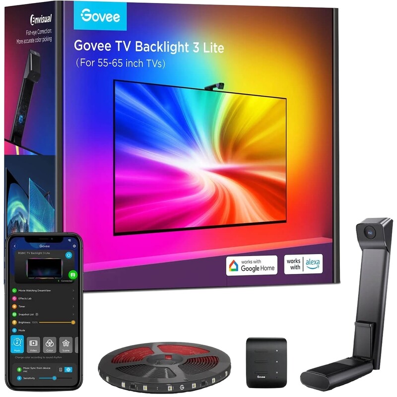 Набор адаптивной подсветки Govee H6099 TV Backlight 3 Lite для ТВ и мониторов до 65" (H60993D1)