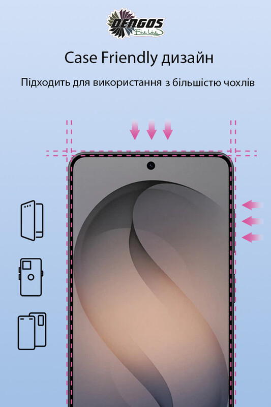 Защитное стекло Dengos для Samsung Galaxy S26 Plus SM-S946 Black Full Glue (TGFG-443)