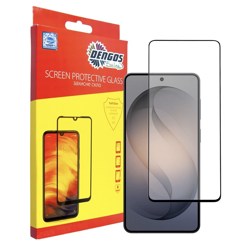 Защитное стекло Dengos для Samsung Galaxy S26 Plus SM-S946 Black Full Glue (TGFG-443)