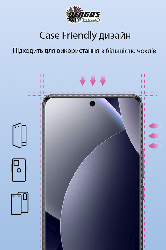 Захисне скло Dengos для Xiaomi Redmi Note 15 Pro 4G Black Full Glue (DG-TG2P-100) 2 шт.