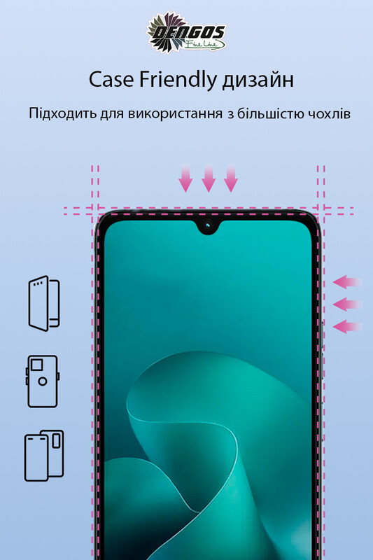 Защитное стекло Dengos для Motorola Moto G06/G06 Power Black Full Glue (DG-TG2P-92) 2 шт.