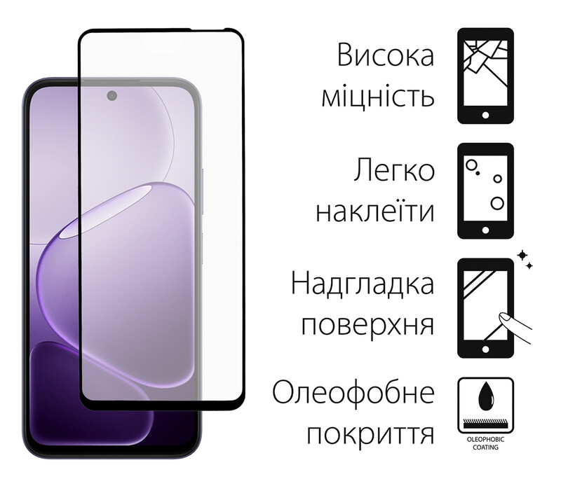 Захисне скло Dengos для Oppo A6x/A6k/A6 4G Black Full Glue (DG-TG2P-95) 2 шт.