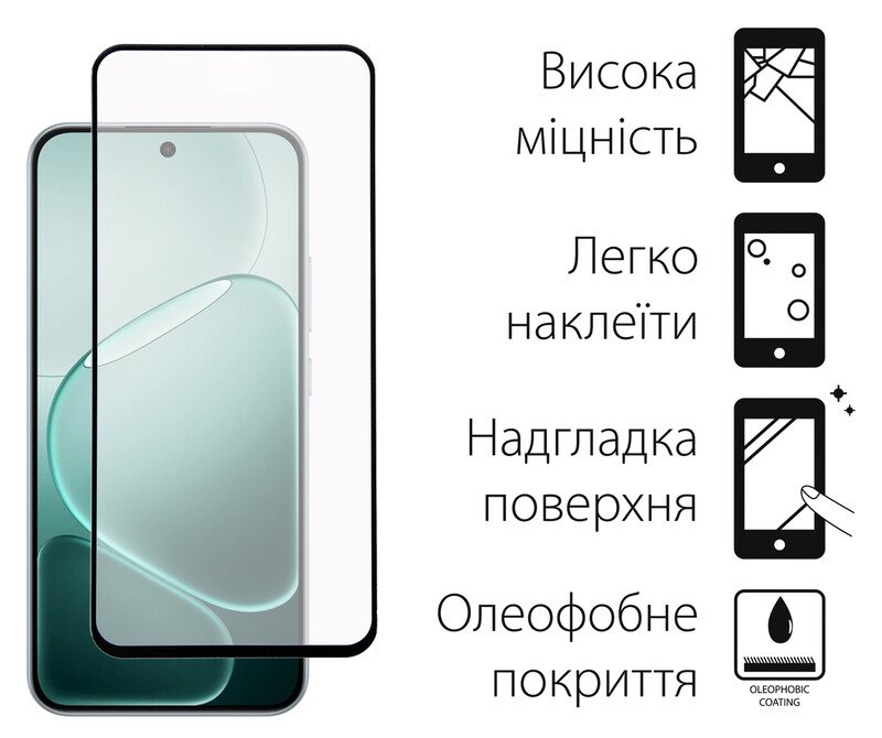 Защитное стекло Dengos для Oppo A6 Pro Black Full Glue (DG-TG2P-94) 2 шт.