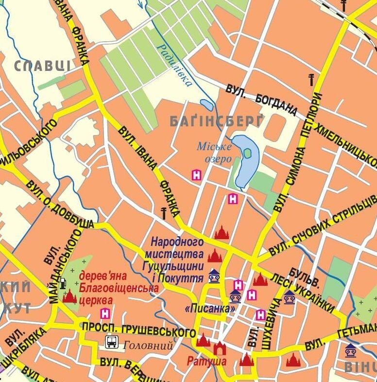 Карта автотуриста Запад Украины м-б 1:500 000