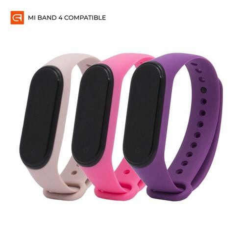 Photos - Smartwatch Band / Strap ArmorStandart Ремінець  для Xiaomi Mi Band 4/3 Pale Pink/Pink/Purple 3шт (A 