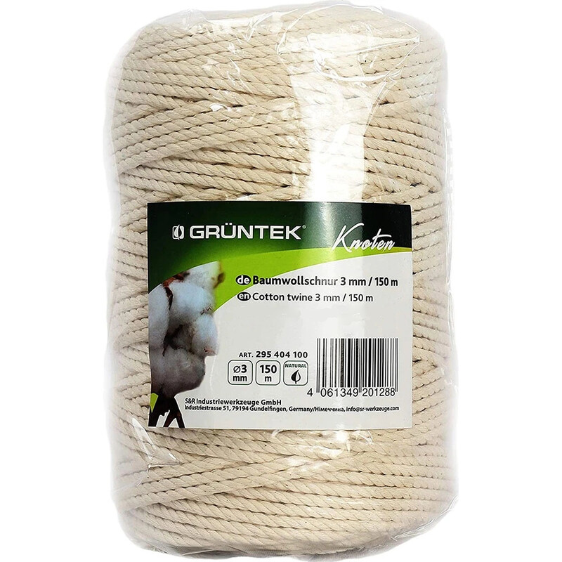 Шпагат бавовняний Gruntek 3 мм х 150 м (295404100)