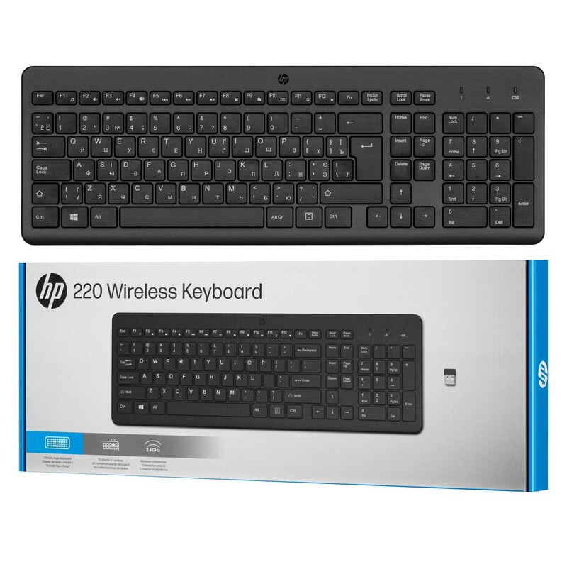 Клавiатура НР 220 Black (805T2AA)