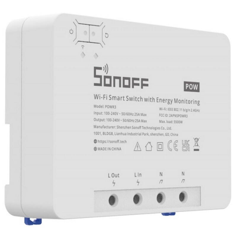 Умный 1-канальный переключатель Sonoff Wi-Fi POWR3