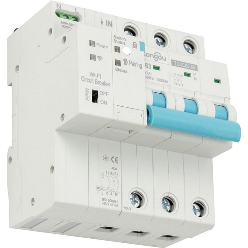 Умный 3-полюсный переключатель Tuya Wi-Fi HS082000