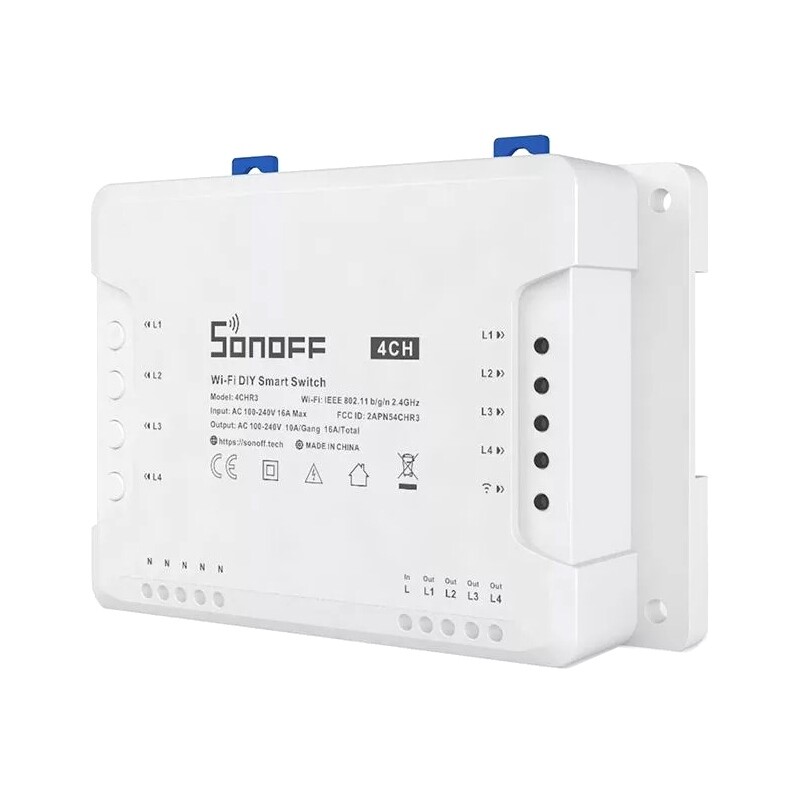 Умный 4-канальный переключатель Sonoff Wi-Fi 4CHR3