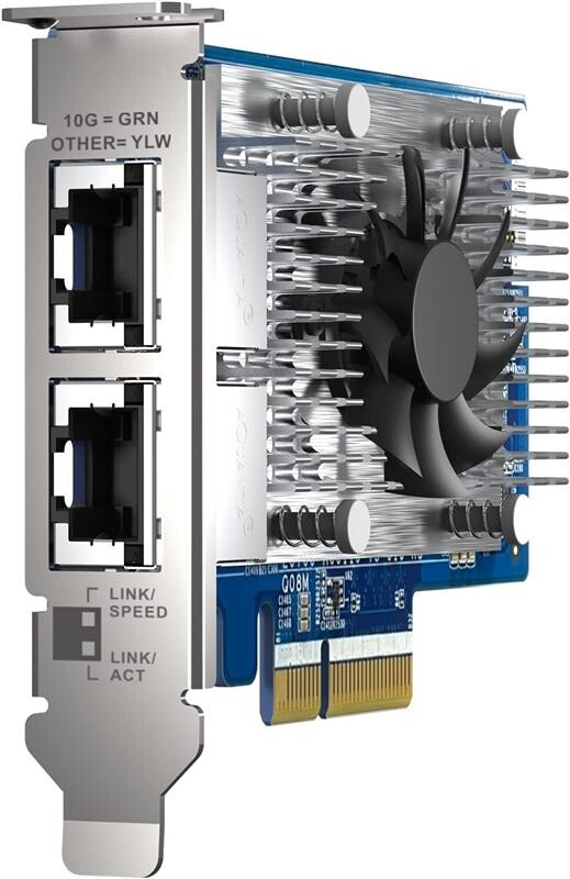 Мережева карта Qnap Dual-port RJ45, 10GbE, PCIe Gen3 x4 (QXG-10G2T-X710)