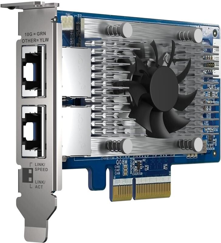 Мережева карта Qnap Dual-port RJ45, 10GbE, PCIe Gen3 x4 (QXG-10G2T-X710)