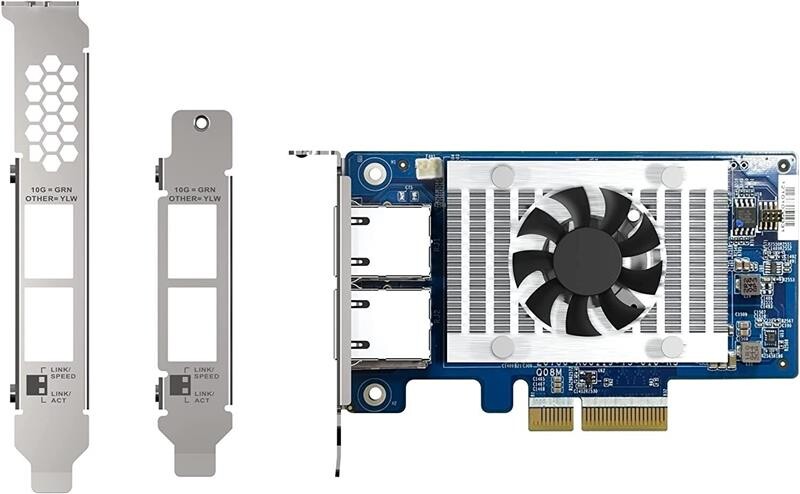 Мережева карта Qnap Dual-port RJ45, 10GbE, PCIe Gen3 x4 (QXG-10G2T-X710)