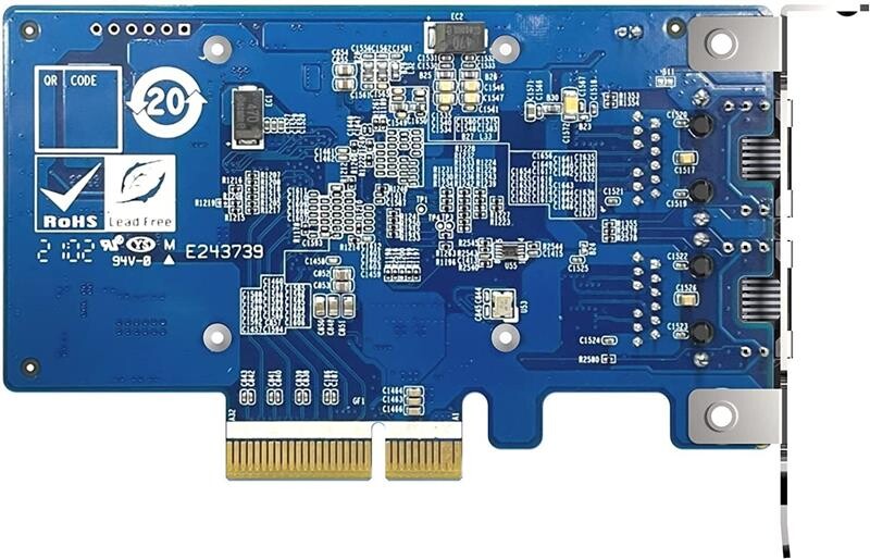 Мережева карта Qnap Dual-port RJ45, 10GbE, PCIe Gen3 x4 (QXG-10G2T-X710)