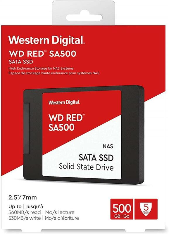Накопичувач SSD 500GB WD Red 2.5" SATAIII 3D TLC (WDS500G1R0A)