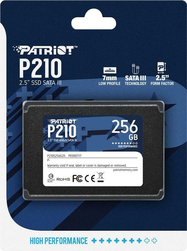 Накопитель SSD  256GB Patriot P210 2.5" SATAIII TLC (P210S256G25)