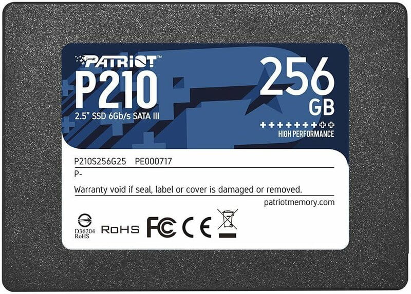 Накопитель SSD  256GB Patriot P210 2.5" SATAIII TLC (P210S256G25)