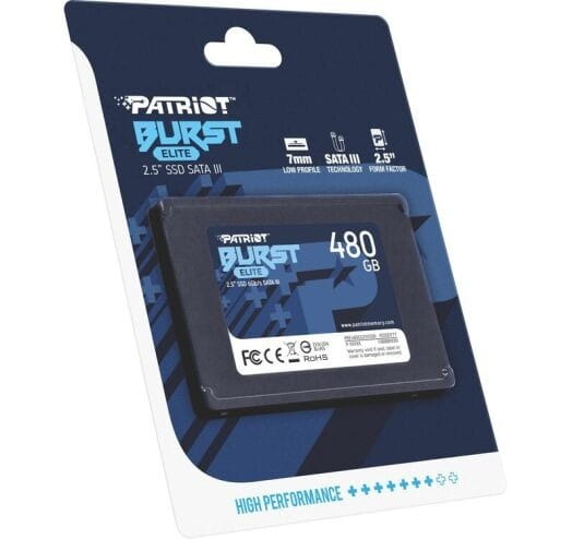 Накопичувач SSD  480GB Patriot Burst Elite 2.5" SATAIII TLC (PBE480GS25SSDR)