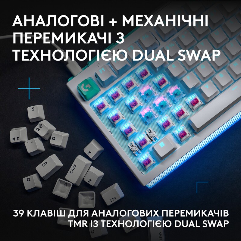 Клавiатура Logitech G512 X 75 White (920-013955)