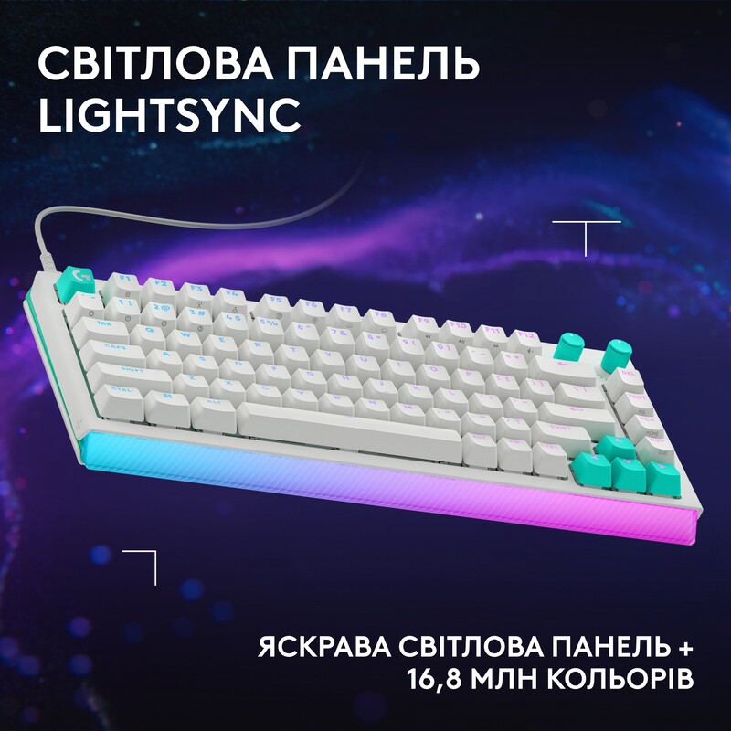 Клавiатура Logitech G512 X 75 White (920-013955)