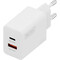 Фото - Сетевое зарядное устройство Digitus (1USB-C, 3A, 1USB-A, 3A) 20W White (DA-10300) | click.ua