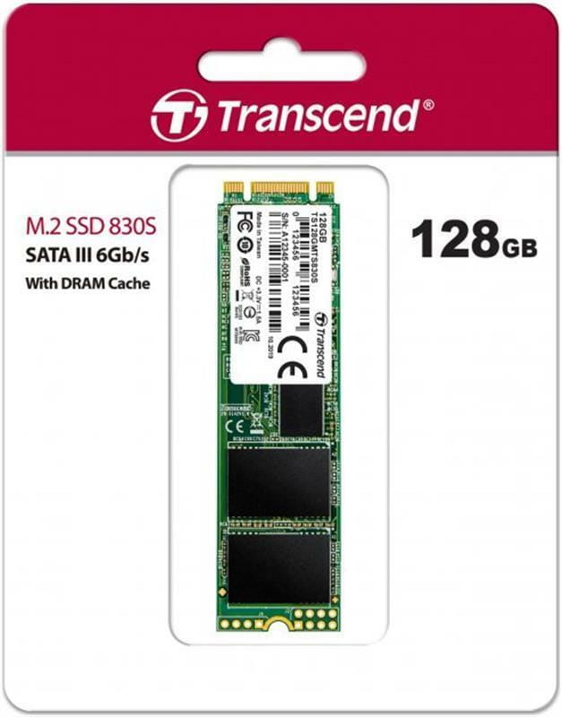 Накопитель SSD  128GB Transcend 830S M.2 2280 SATAIII 3D TLC (TS128GMTS830S)