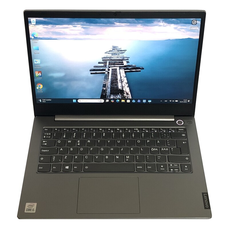 Ноутбук Lenovo ThinkBook 14IIL / 14" FullHD IPS / i5-1035G1 / 8GB / 128GB SSD / Win11Pro / Backlight / сканер отпечатка - Б/у