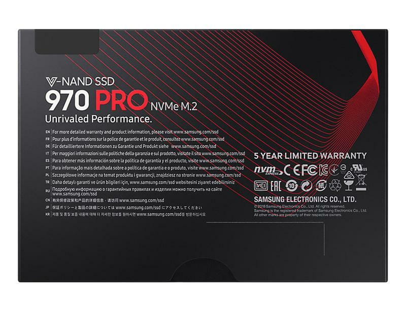 Накопитель SSD  512GB Samsung 970 PRO M.2 PCIe 3.0 x4 V-NAND MLC (MZ-V7P512BW)