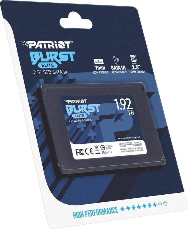 Накопитель SSD 1.92TB Patriot Burst Elite 2.5" SATAIII TLC (PBE192TS25SSDR)