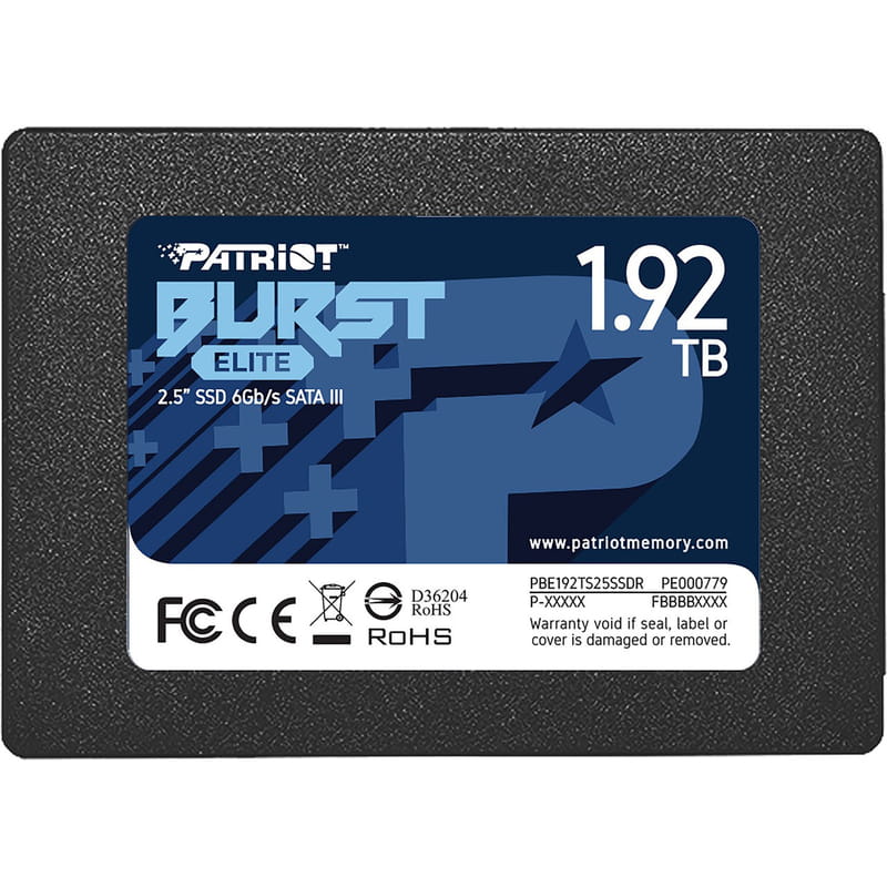 Накопичувач SSD 1.92TB Patriot Burst Elite 2.5" SATAIII TLC (PBE192TS25SSDR)