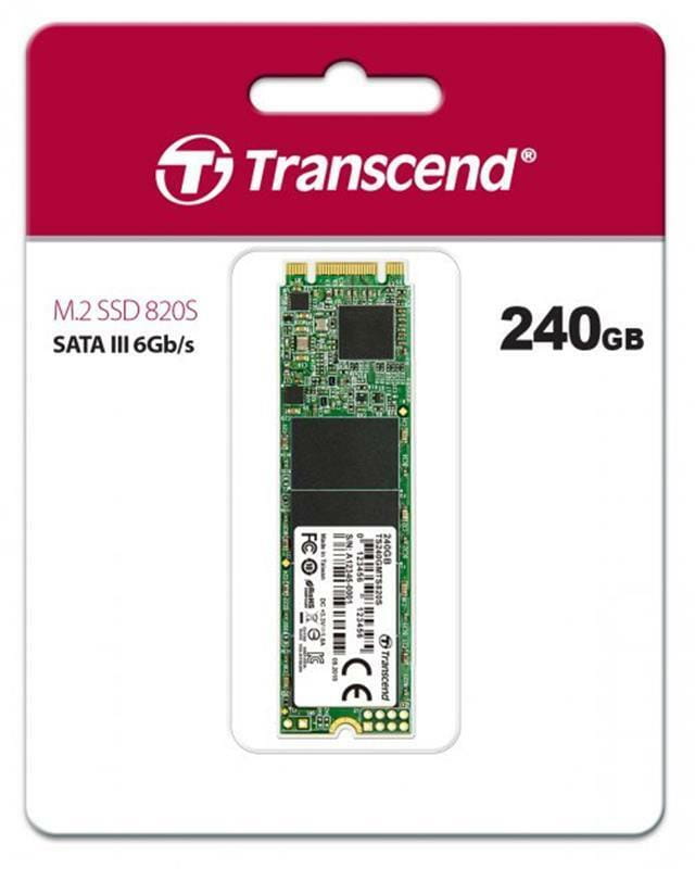 Накопитель SSD  240GB Transcend 820S M.2 2280 SATAIII 3D TLC NAND (TS240GMTS820S)