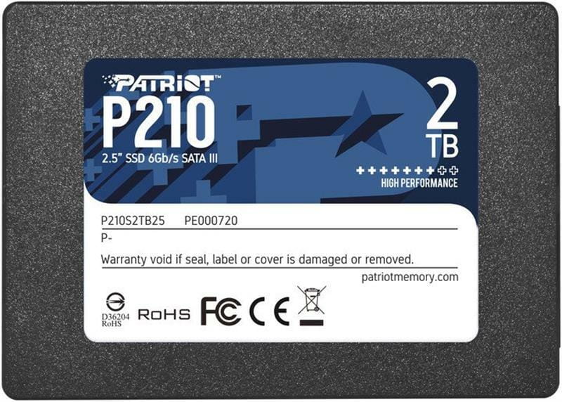 Накопитель SSD 2TB Patriot P210 2.5" SATAIII TLC (P210S2TB25)