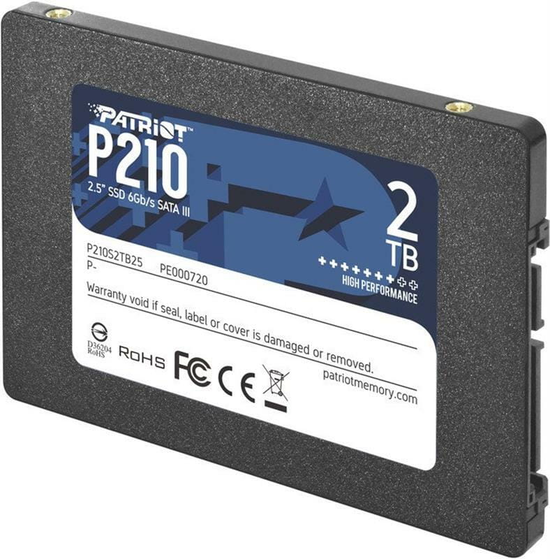 Накопитель SSD 2TB Patriot P210 2.5" SATAIII TLC (P210S2TB25)