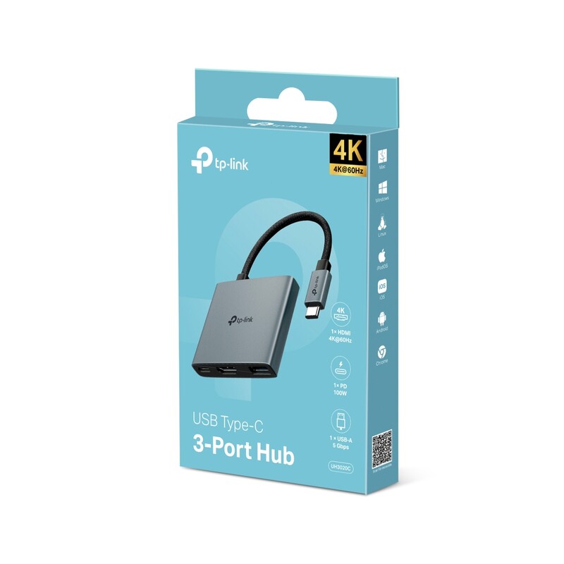 USB-хаб TP-Link USB-C 3-в-1 (UH3020C)