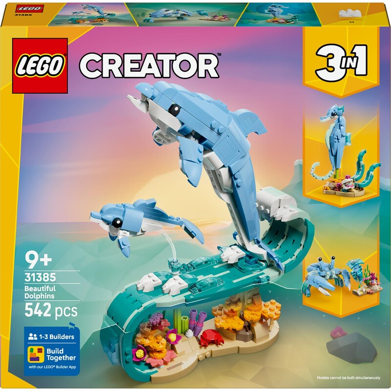 Конструктор LEGO Creator Морські тварини: красиві дельфіни (31385)