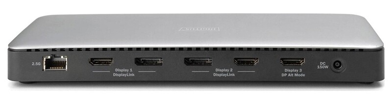 Док-станция Digitus USB-C USB3.2х4/USB-C/HDMIx3/DisplayPortx2/RJ45/Audio (DA-70918)