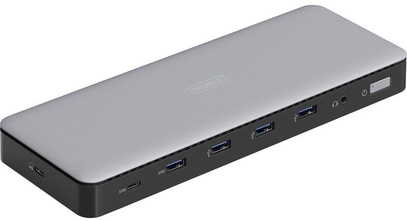 Док-станция Digitus USB-C USB3.2х4/USB-C/HDMIx3/DisplayPortx2/RJ45/Audio (DA-70918)