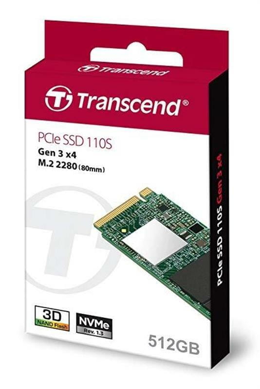 Накопитель SSD  512GB Transcend MTE110S M.2 2280 PCIe 3.0 x4 3D TLC (TS512GMTE110S)