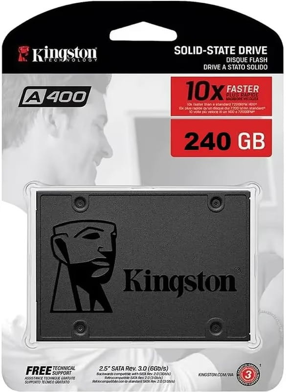 Накопитель SSD  240GB Kingston SSDNow A400 2.5" SATAIII TLC (SA400S37/240G)