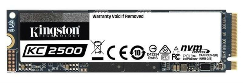 Накопитель SSD 1TB M.2 NVMe Kingston KC2500 M.2 2280 PCIe 3.0 x4 3D TLC (SKC2500M8/1000G)