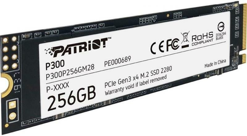 Накопитель SSD  256GB Patriot P300 M.2 2280 PCIe 3.0 x4 NVMe TLC (P300P256GM28)
