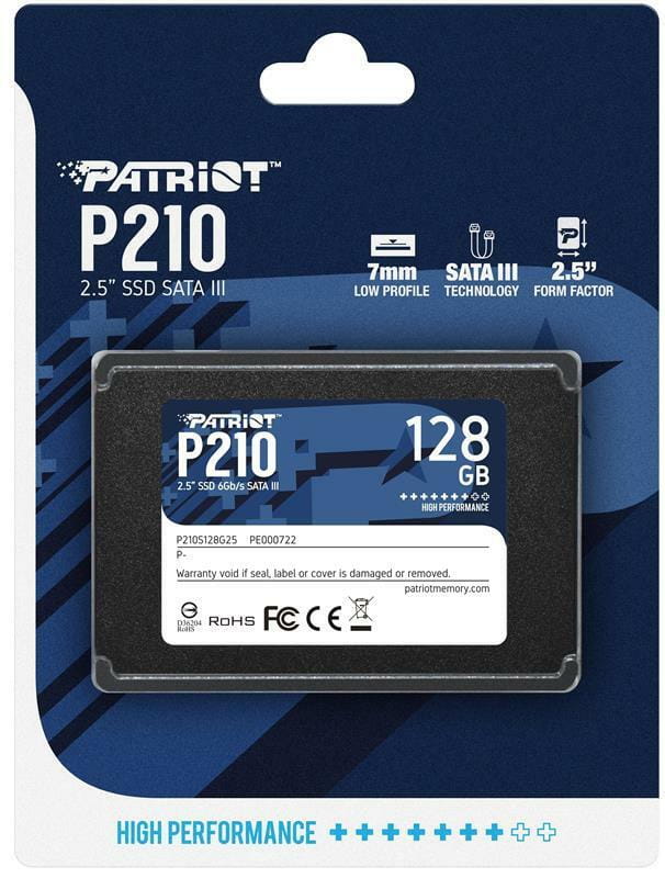 Накопитель SSD  128GB Patriot P210 2.5" SATAIII TLC (P210S128G25)