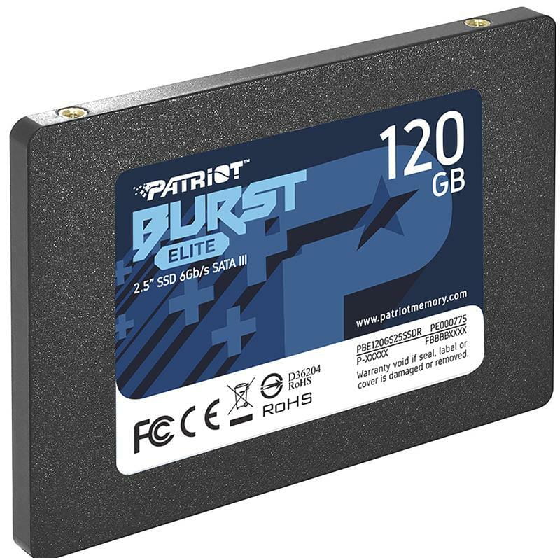 Накопитель SSD  120GB Patriot Burst Elite 2.5" SATAIII TLC (PBE120GS25SSDR)